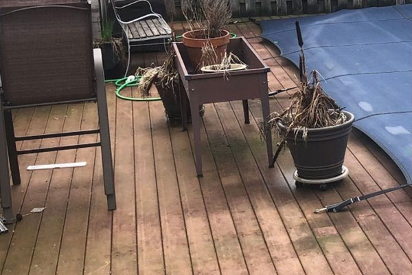 Before power washing result